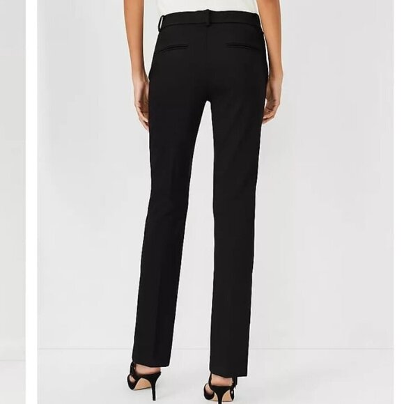 Ann Taylor High Rise Straight Leg Tall black Trousers Size 18T - Picture 2 of 11